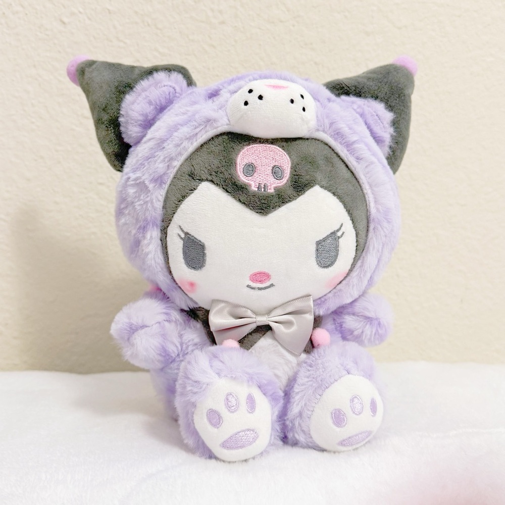 Sanrio Kuromi 8" Stuffed Plush Bear Outfit